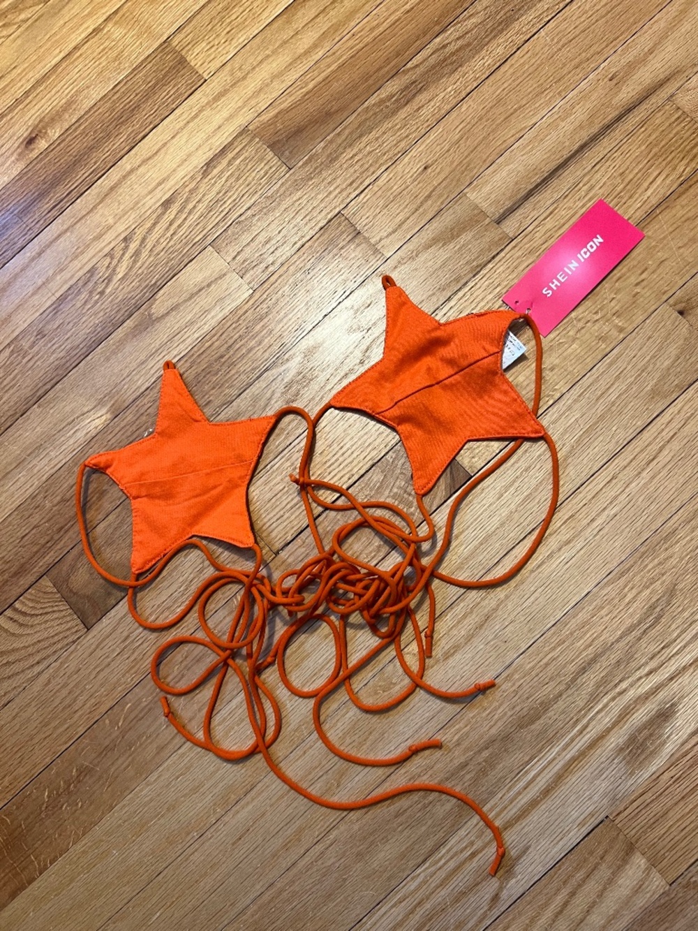 Shein Orange Star Festival Top